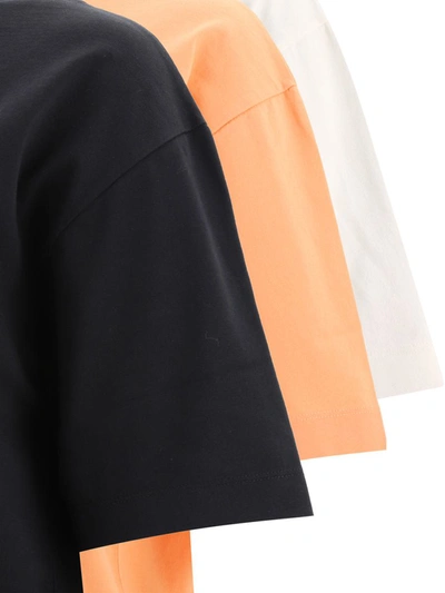 Shop Ambush "cloud Dancer" T-shirt Tripack In Orange