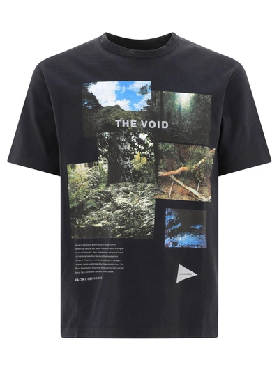 Shop And Wander "the Void  X Naoki Ishikawa" T-shirt In Black