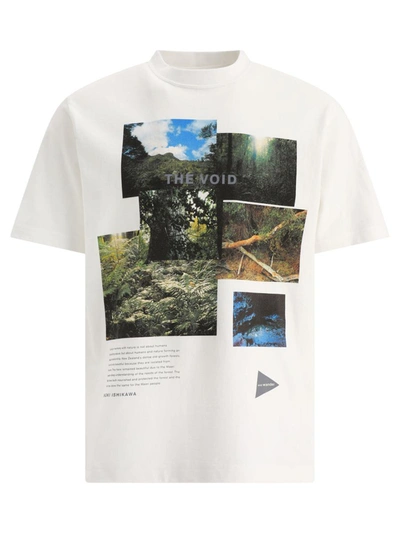 Shop And Wander "the Void  X Naoki Ishikawa" T-shirt In White