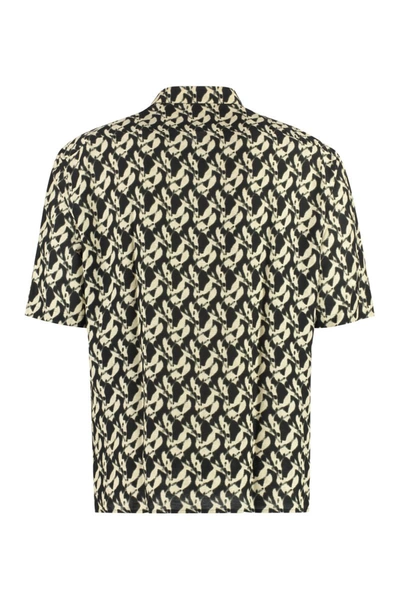 Shop Saint Laurent Printed Short Sleeved Shirt In Multicolor
