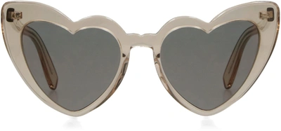 Shop Saint Laurent Sl 181 Loulou Sunglasses In Skin