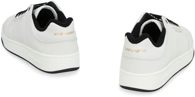 Shop Saint Laurent Sl/61 Leather Low-top Sneakers In White