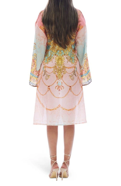 Ranee's Print Cover-up Duster In Pink