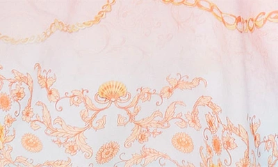 Ranee's Mixed Print Tassel Handkerchief Maxi Dress In Pink