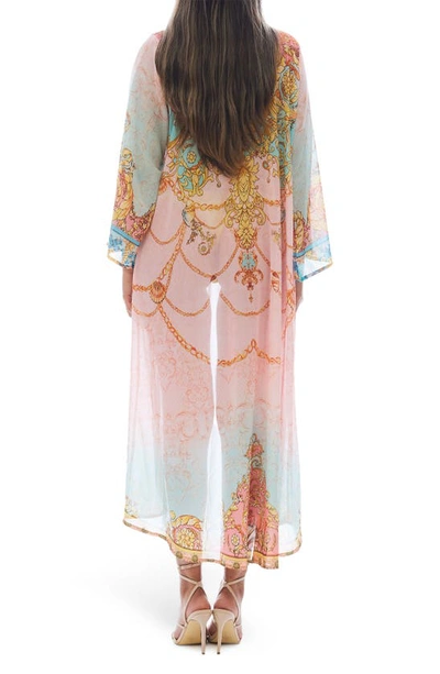 Ranee's Print Cover-up Duster In Pink