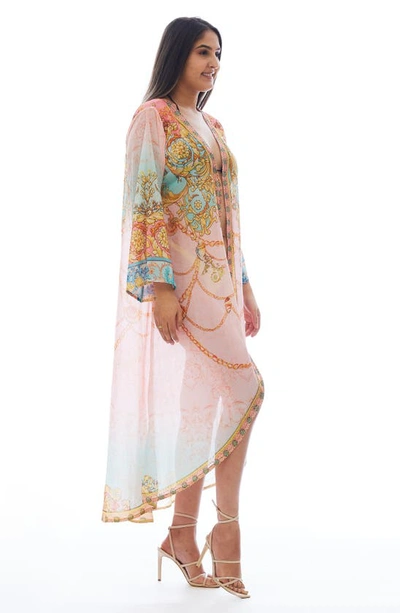 Shop Ranee's Print Cover-up Duster In Pink