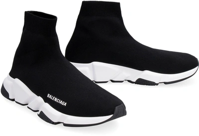 Shop Balenciaga Speed Knitted Sock-style Sneakers In Black