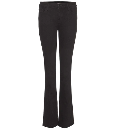 J Brand Selena Bootcut Cropped Skinny Jeans In Black