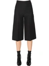 Valentino Cropped Wool & Silk Crepe Couture Pants In Black