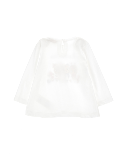 Monnalisa Cry Babies Long-sleeved T-shirt In Cream