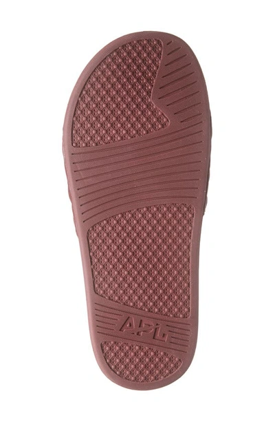 Shop Apl Athletic Propulsion Labs Lusso Quilted Slide Sandal In Burgundy