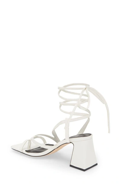 Shop Topshop Nadia Ankle Tie Block Heel Sandal In White