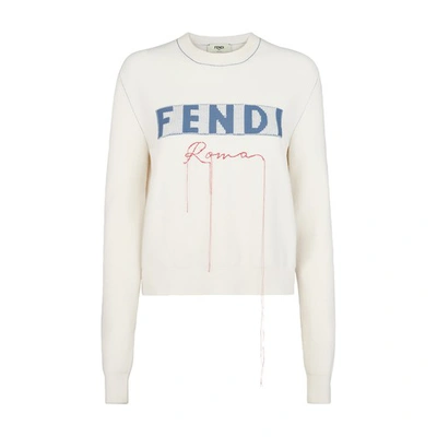 Shop Fendi Jumper In Blanc