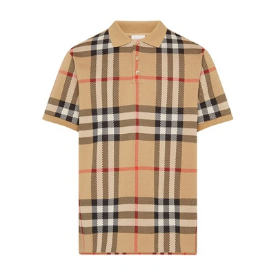 Shop Burberry Ferry Polo Shirt In Archive_beige_ip_chk