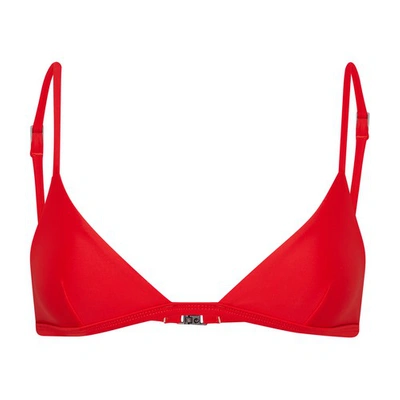 Shop Matteau Bikini Top Triangle In Rosso
