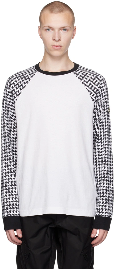Shop Moncler Genius 7 Moncler Frgmt Hiroshi Fujiwara Black & White Long Sleeve T-shirt In Black White Print