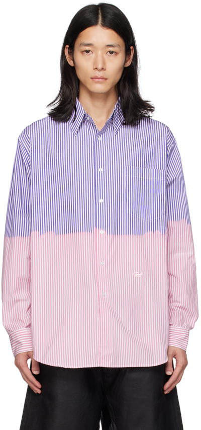 Shop Eytys Blue & Pink Otis Shirt In Pink Glow