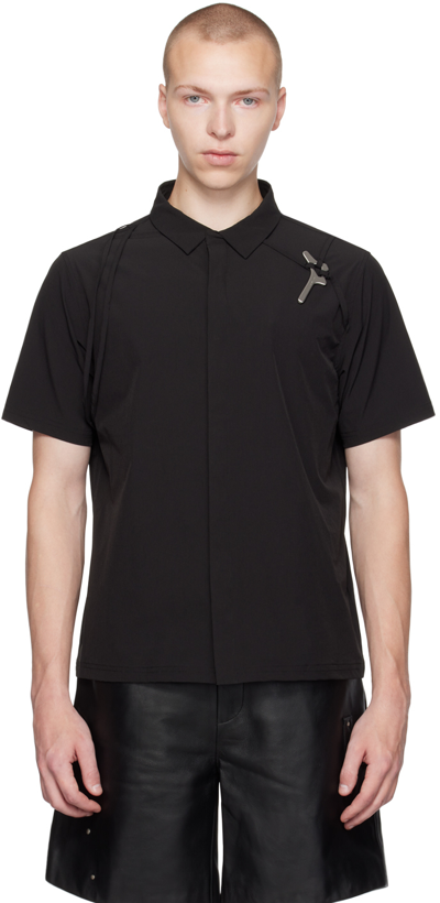 Shop Heliot Emil Black Purulence Technical Shirt In Black #48