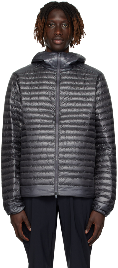 Shop Rapha Gray Explore Down Jacket In Carbon Grey/black