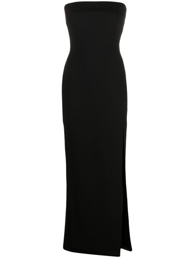 Shop Solace London Black Zora Strapless Maxi Dress