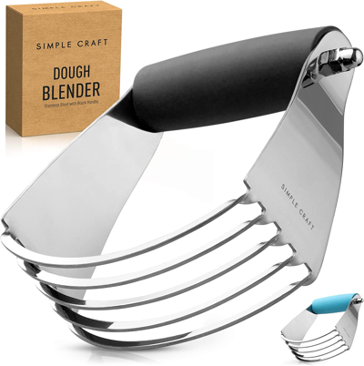 Zulay Kitchen Stainless Steel Pastry Blender Tool With Comfortable Grip Handle In Blue