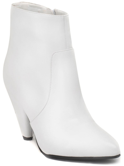 Shop Gc Shoes Dion Womens Faux Leather Ankle Booties In White