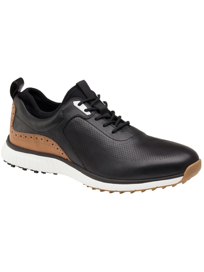 Shop Johnston & Murphy Xc4 H1 Luxe Hybrid Mens Leather Durable Golf Shoes In Black