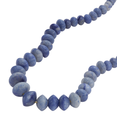 Shop Fossil Women's All Stacked Up Blue Aventurine Beaded Necklace