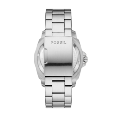 Shop Fossil Men's Privateer Twist, Stainless Steel Watch In Silver