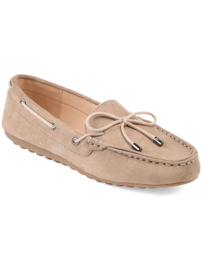Shop Journee Collection Thatch Womens Suede Slip On Loafers In Brown