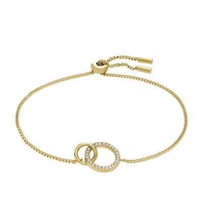 Shop Fossil Women's Hazel Icons Gold-tone Stainless Steel Chain Bracelet