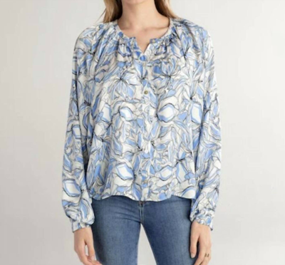 Shop Red Haute Button Down Blouse In Sky In Blue