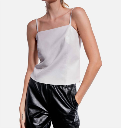 Shop As By Df Penny Recycled Leather Cami In Buttercream In White
