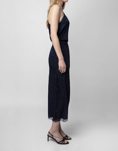 Shop Zadig & Voltaire Rixi Silk Dress In Encre In Multi