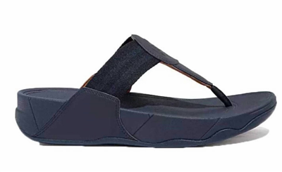 Shop Fitflop Walk Star -webbing Toe-post Sandals In Navy In Blue