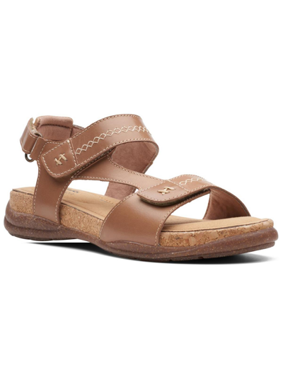 Shop Clarks Roseville Mae Womens Leather Open Toe Sport Sandals In Brown