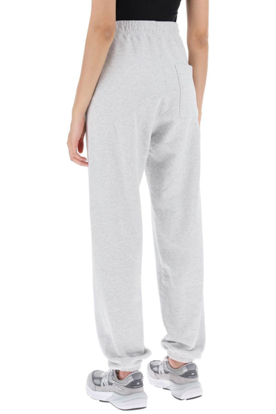 Shop Sporty And Rich Sporty Rich Jogger Pants With Printed Logo In Grey