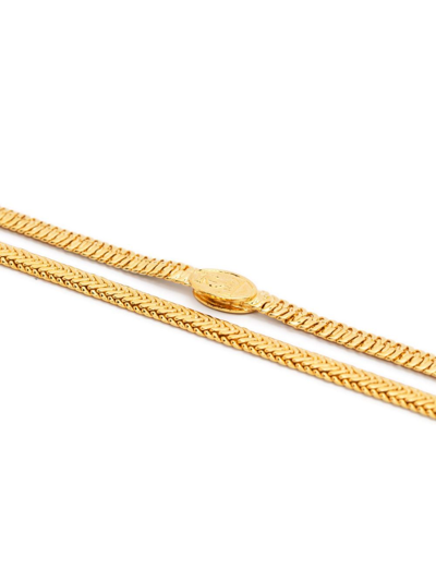 Shop Sylvia Toledano Snake Chain Wraparound Necklace In Gold