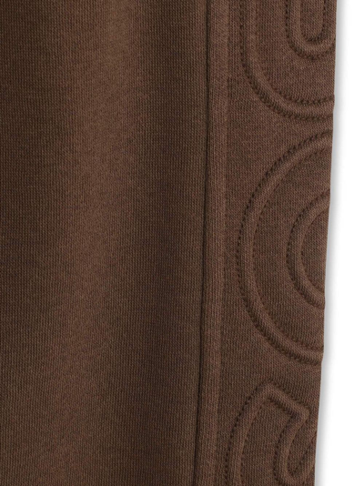Shop Bosswear Logo-embossed Track Trousers In Brown