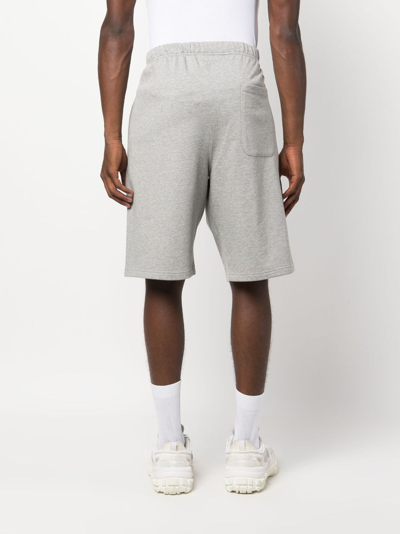 Shop Kenzo Logo-print Track Shorts In Grey