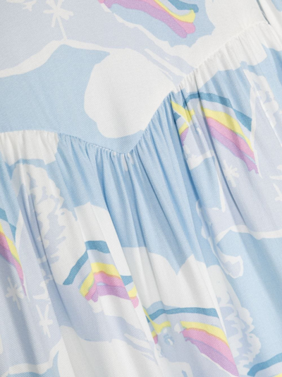 Shop Stella Mccartney Graphic-print Dress In Blue