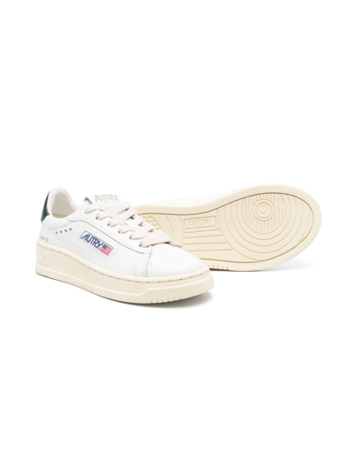 Shop Autry Logo-embellished Leather Sneakers In White