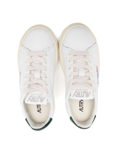 Autry Logo-embellished Leather Sneakers In White