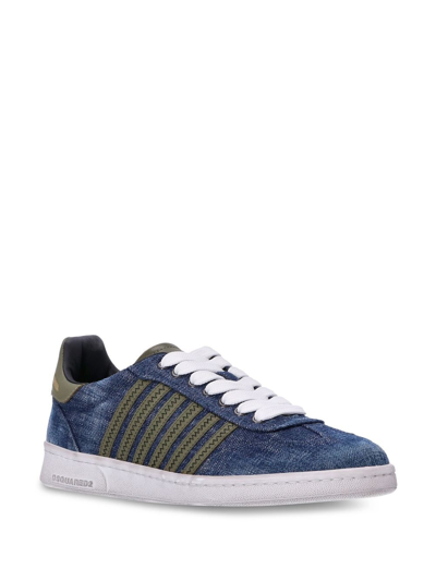 Dsquared2 Denim Lace-up Sneakers In Blue