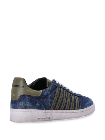 Dsquared2 Denim Lace-up Sneakers In Blue