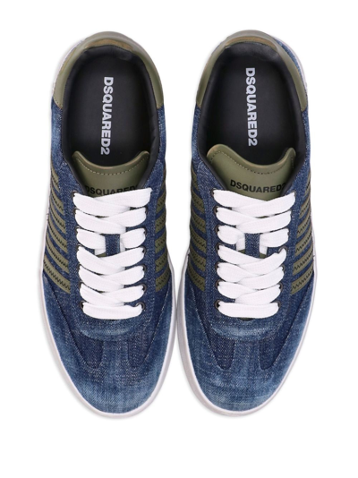 Dsquared2 Denim Lace-up Sneakers In Blue