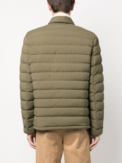 Herno Resort Shirt Down Jacket In Green