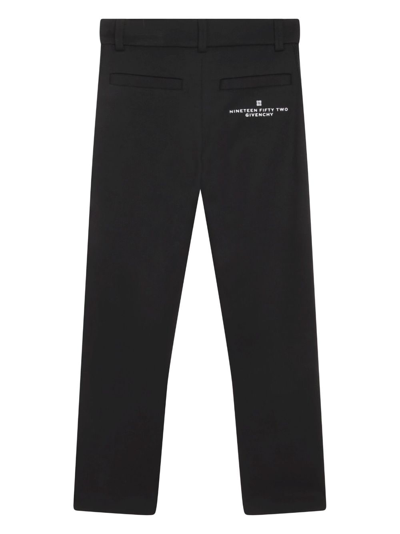 Shop Givenchy Ceremony Logo-print Trousers In Black