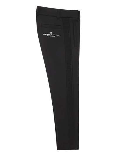 Shop Givenchy Ceremony Logo-print Trousers In Black