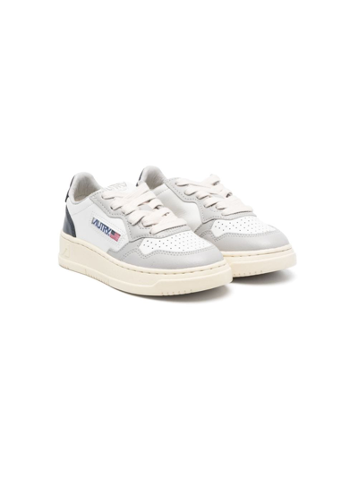 Shop Autry Colour-block Leather Sneakers In White